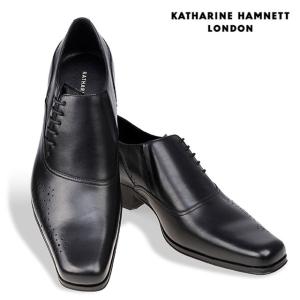 【送料無料】 キャサリンハムネットロンドン 3937 KATHARINE HAMNETT LONDON ビジネスシューズ ロングノーズ 革靴 本革 牛革 レザー メンズ 紳士 靴 ブラック｜kksimple