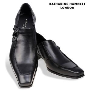 【送料無料】 キャサリンハムネットロンドン 3938 KATHARINE HAMNETT LONDON ビジネスシューズ ロングノーズ 革靴 3E相当 本革 牛革 レザー メンズ 靴 ブラック｜kksimple