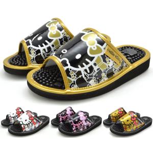 送料無料(北海道、沖縄除く) サンリオ ハローキティ HELLO KITTY 健康サンダル レディース SA-4146N 靴 ブラック/ゴールド ホワイト ブラック/ピンク ゴールド