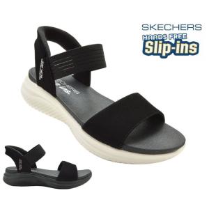 【送料無料(北海道、沖縄除く)】 スケッチャーズ SKECHERS 119804 ULTRA FLEX 3.0-SUMMERVILLE スリップインズ ストラップサンダル レディース 靴 BLK BBK｜kksimple