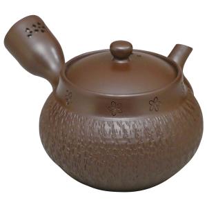 三陶 萬古焼 紫泥急須 実山窯 伊藤実山 伝統工芸士 1.5号玉型石目急須