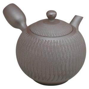 三陶 萬古焼 正規窯 館正規 伝統工芸士 1.8号 平丸線ビリ急須 共綱 木