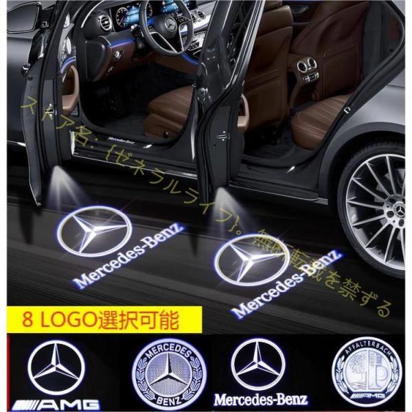 メルセデス ベンツMercedes benzカーテシライト LED HDロゴカーテシランプ LED純...