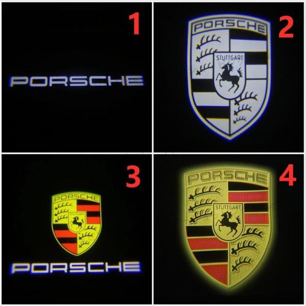 【限定割引】ポルシェPorsche LED HD ロゴ プロジェクター ドア カーテシランプ シリー...