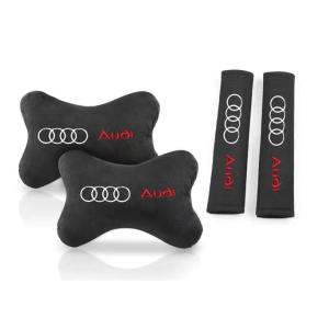 ◆アウディ AUDI◆車用 ネックパッド2個+シートベルトカバー2個セット パッド サポート カー シート トラベル 旅行 車中泊 快眠 カー用品 aaaq qtm