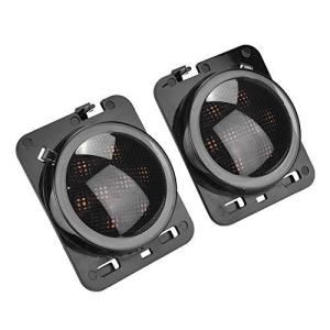 Qiilu DC 12V サイドマーカーライト ウィンカーランプ LEDウィンカー ターンシグナルライト 超高輝度 省エネ ジープラングラーJK 20
