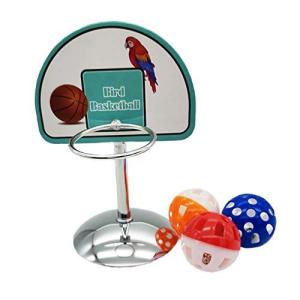 Botocoo バードトイ インコ玩具 鳥のおもちゃ バスケットゴール アスレチック鳥かご訓練玩具 知育 輪投げ 咀嚼玩具 ストレス解消 運動不足 オ
