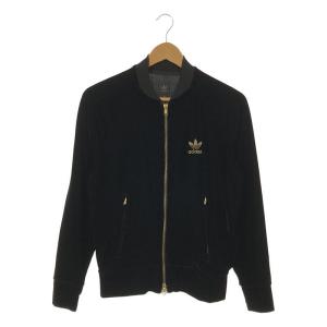 adidas / アディダス | VELOUR TT / O74269 ベロア トラックジャケット / トレフォイル ブルゾン | XS | ブラック | レディース｜kldclothing