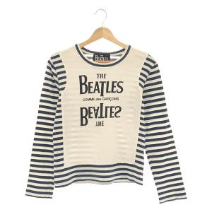 COMME des GARCONS / コムデギャルソン | 2013AW | × The Beatles ザ・ビートルズ ボーダー切替 プリント ロングスリーブ Tシャツ | XS｜kldclothing