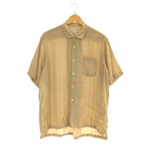 COMME des GARCONS SHIRT / コムデギャルソンシャツ | 1990s ヴィンテージ レーヨンジャガード オープンカラーシャツ | S | ベージュ｜kldclothing