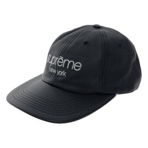 【美品】  SUPREME / シュプリーム | Leather Classic Logo 6-Panel Cap / ロゴ レザーキャップ 帽子 / ユニセックス | ブラック｜kldclothing