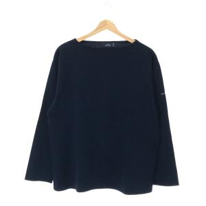 SAINT JAMES / セントジェームス | OUESSANT SOLID ウエッソン ソリッド バスクシャツ カットソー | T5 | ネイビー | メンズ｜kldclothing