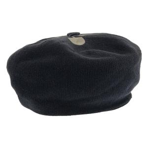 SUNSEA / サンシー | コットン リネン 刺しゅう ベレー帽 | ネイビー | メンズ｜kldclothing