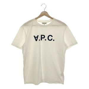 A.P.C. / アーペーセー | 反転ロゴ フロッキープリント Tシャツ | XS | ホワイト | メンズ｜kldclothing