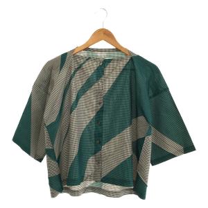 me ISSEY MIYAKE / ミーイッセイミヤケ | ギンガムチェック 平面 ブラウス フラット | レディース｜kldclothing