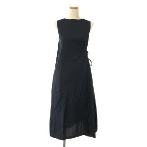 Y's / ワイズヨウジヤマモト | 2023SS | COTTON THIN TWILL RIGHT SIDE GATHER DRESS サイドギャザーワンピース | 1 | ネイビー