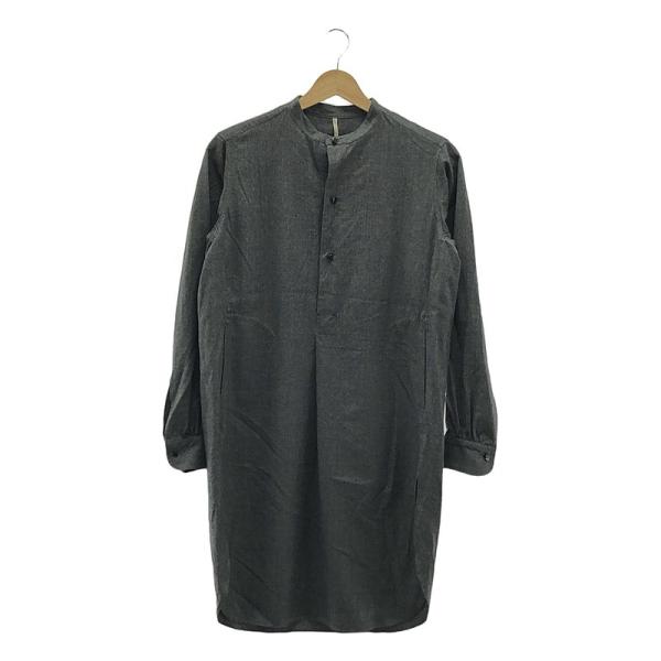 m's braque / エムズブラック | ウール 千鳥格子 シャツ チュニック | 40 | グ...