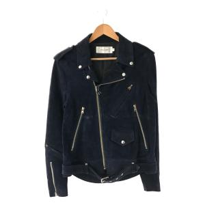 JOHN MASON SMITH / ジョンメイソンスミス | SUEDE W RIDERS JK カウ ハイド スエード ダブル ライダース ジャケット | M | NAVY | メンズ｜kldclothing