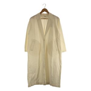 【美品】  evam eva / エヴァムエヴァ | cotton paper long jacket コットン ペーパー ロング ジャケット チェスター コート | 2 | ホワイ｜kldclothing