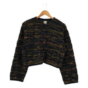 【美品】  6(ROKU) / ロク | SLUB MIX CARDIGAN スラブミックス ニットカーディガン | FREE | ネイビー | レディース｜kldclothing