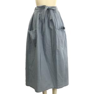 madder madder / マダマダ | apron skirt  フラワーエプロン 巻きスカート | ブルー | レディース｜kldclothing