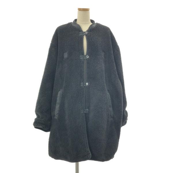 ARMY TWILL / アーミーツイル リバーシブル ボア ノーカラー オーバー コート