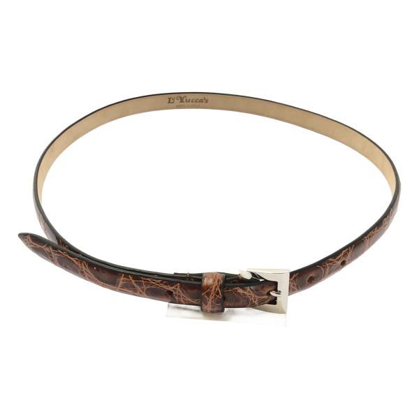 Le Yucca's / レユッカス NARROW BELT クロコ レザー ナローベルト