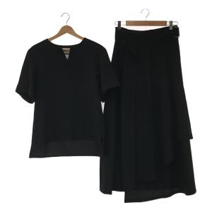 【美品】  foufou / フーフー | セットアップ THE DRESS #08 tender blouse tuck skirt ブラウス スカート | 1 | ブラック | レディース｜kldclothing