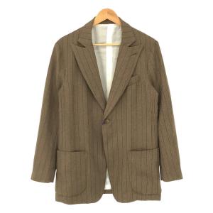 【新品】  Needles / ニードルス | 2020AW | Peaked Lapel 1B Jacket - Stripe Poly Cloth brown テーラード ジャケット | S | ブラウン | メンズ｜kldclothing