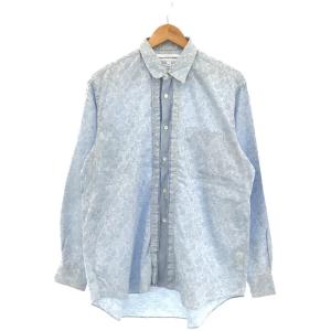 COMME des GARCONS SHIRT / コムデギャルソンシャツ | フランス製 総柄 フラワー ジャガード フロント  ホツレ加工 フリル チェック ストライプ 切替 コットン｜kldclothing