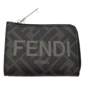 【新品】  FENDI / フェンディ | ズッカ柄 ロゴプリント カード コインケース | グレー | メンズ｜kldclothing