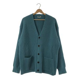 AURALEE / オーラリー | 2022AW | SUPER FINE WOOL RIB KNIT BIG CARDIGAN ウール リブニット ビッグ カーディガン | 4 | ブルー｜kldclothing