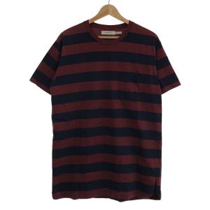 nonnative / ノンネイティブ | DWELLER S/S TEE COTTON JERSEY WIDE BORDER / ボーダーTシャツ | 2 | ボルドー/ネイビー | メンズ｜kldclothing