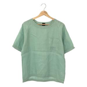 【美品】  maillot / マイヨ | Linen Pocket Shirt-Tee ポケットシャツ | 0 | スモークグリーン | レディース｜kldclothing