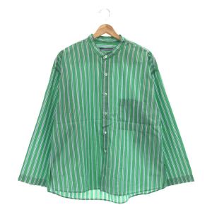 Cristaseya / クリスタセヤ | Striped Cotton Mao Shirt マオシャツ | M | グリーン | メンズ｜kldclothing