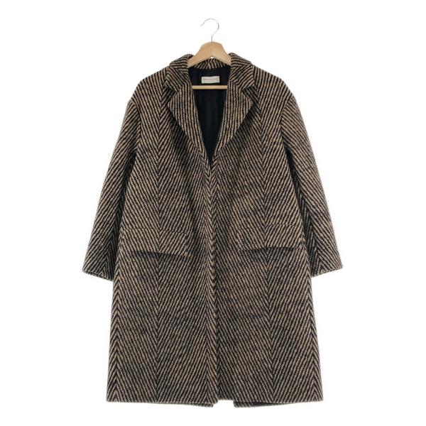 DRIES VAN NOTEN / ドリスヴァンノッテン ウール ボタンレス シングル オーバーコー...