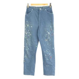 WRANGLER / ラングラー | 1960s | 60s VINTAGE ヴィンテージ USA製 斜めベルプリントタグ MISSES ペンキ ストレッチ スリム デニム パンツ｜kldclothing