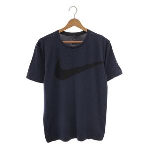 【美品】  NIKE / ナイキ | スウォッシュ ロゴ Tシャツ | L | ネイビー | メンズ｜kldclothing