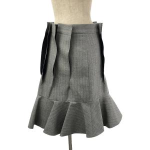 sacai / サカイ | 2023AW | Wool Melton Stripe Skirt ウールメルトンスカート | 1 | グレー | レディース｜kldclothing