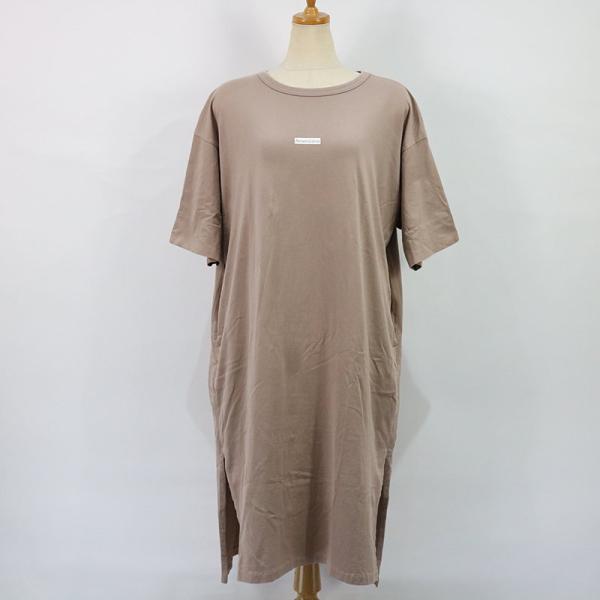 Americana / アメリカーナ | ボックスロゴカットソーワンピース | ベージュ