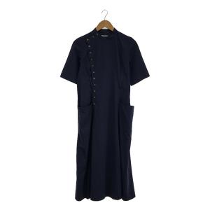 フーフー foufou *THE DRESS*1コットン綿ブラック黒ハイネックタック