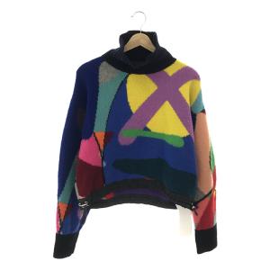 sacai / サカイ | × KAWS / カウズ Jacquard Knit Pullover / ドローストリング ジャガード ニット プルオーバー | 1 | マルチカラー｜kldclothing