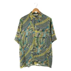 【新品】  NIPOALOHA / ニポアロハ | レーヨン 総柄 オープンカラー シャツ | 3/XL | マルチカラー | メンズ｜kldclothing