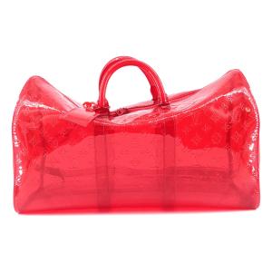 【美品】 Louis Vuitton / ルイヴィトン | キーポル バンドリエール 50 モノグラム ボストンバッグ | レッド | メンズ
