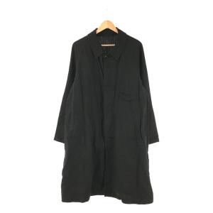 nest robe CONFECT / ネストローブコンフェクト | 製品染め ヘビーリネン ステンカラー コート | 5 | ブラック | メンズ｜kldclothing