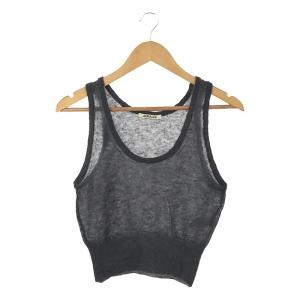 AURALEE / オーラリー | 2024SS | KID MOHAIR SHEER KNIT TANK / キッド モヘヤ ニット タンクトップ | 0 | dark gray | レディース｜kldclothing