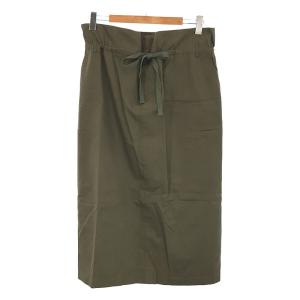 【新品】  CLANE / クラネ | Military Shirring Long Skirt コットン ミリタリー シャーリング スカート | 1 | KHAKI | レディース｜kldclothing