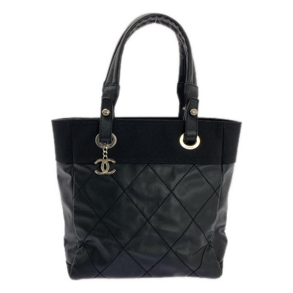 CHANEL / シャネル パリビアビッツPM ココマーク PVC レザー トートバッグ
