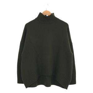 CINOH / チノ | ウール100％ タートルネック ニット セーター | 38 | カーキ | レディース｜kldclothing