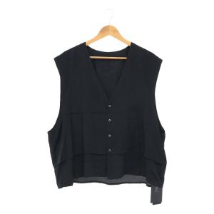 【美品】  URU / ウル | EDIFICE 取扱い CUPRO VEST レイヤード キュプラ ベスト | 3 | NAVY｜kldclothing